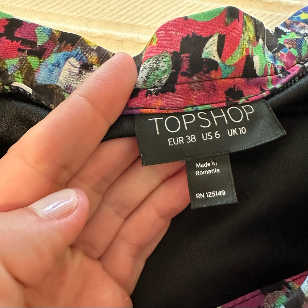 Topshop Paint Splash Midi Skirt - Picture 4 of 11